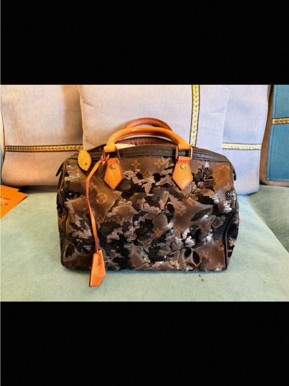 Louis Vuitton Fleur de Jais Speedy 30 Limited Edition FW10 Runway Monogram Bag